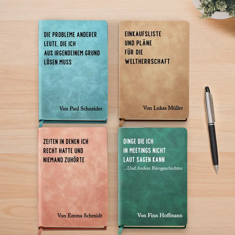 Non-Eng,Gift For Yourself,Gift For Women,Gift For Men,Gifts For Colleagues,Funny - Zeiten In Denen Ich Recht Hatte Und Niemand Zuhörte Lustiges Sarkastisches Buch - Personalisiertes Ledertagebuch