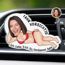 Gift For Husband,Gift For Wife,Gift For Boyfriend,Gift For Girlfriend,Gift For Couples,Funny,Custom Photo - Eigenes Foto Fahr Vorsichtig Ich Liebe Dich - Personalisierter Acryl Auto Lüftungsclip