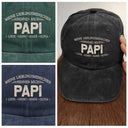 Gift For Husband,Gift For Yourself,Gift For Men,Parents,Gift For Grandpa,Gift For Father,Love,German - Meine Lieblingsmenschen Nennen Mich Papa - Personalisierte Vintage-Washed-Denim-Kappe