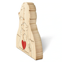 Family,Gift For Wife,Gift For Women,Gift For Husband,Gift For Mother,Gift For Father,Gift For Grandparents,Gift For Grandpa,Gift For Grandma,Parents,Gift For Men - Löwenfamilie - Liebevolles Geschenk Für Mama, Papa Und Familie - Personalisiertes Individuelles Form-Holzpuzzle