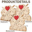 Elefantenfamilie - Liebevolles Geschenk Für Mama, Papa Und Familie - Personalisiertes Individuelles Form-Holzpuzzle