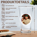 Gift For Father - Eigenes Foto Monogramm Namensbuchstabe - Personalisiertes Bierglas