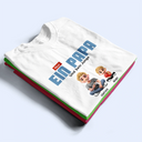 Dad - Daughters (Young),Gift For Father,German,Happy,Gift For Daughter - Nur Ein Papa Und Sein Mädchen 3D Cartoon - Personalisiertes T Shirt