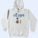 Dad - Daughters (Young),Gift For Father,German,Happy,Gift For Daughter - Nur Ein Papa Und Sein Mädchen 3D Cartoon - Personalisiertes T Shirt