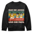 Gift For Father - Nur Ein Papa Und Seine Mädchen - Geschenk Für Papa - Personalisiertes T Shirt