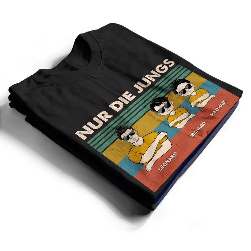 Gift For Father - Nur Ein Papa Und Seine Mädchen - Geschenk Für Papa - Personalisiertes T Shirt