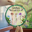 Gift For Wife,Gift For Yourself,Gift For Women,Gift For Mother,Gift For Grandma,Love - Omas Mamas Garten - Personalisierter Buntglas-Fenster-Sonnenfänger Zum Aufhängen