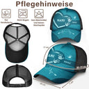 Gift For Father,Gift For Grandpa,Gift For Husband,Gift For Mother,Happy,German - Opa Papa Oma Mama Kinder Handabdrücke - Personalisierte Freizeitkappe Mit Mesh-Rückseite
