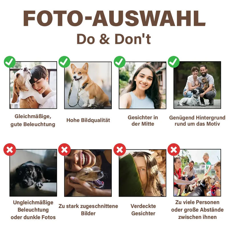 Gift For Father - Eigenes Foto Als Bleistiftskizze Familie Hund Katze Porträt - Personalisiertes T Shirt