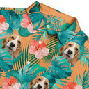 Custom Photo,Beach,German,Summer,Pet Lovers,Non-Eng,Playful,Cut-Face Photo - Eigenes Foto Gesichter Von Männer, Frauen Und Haustieren - Personalisiertes Hawaiihemd