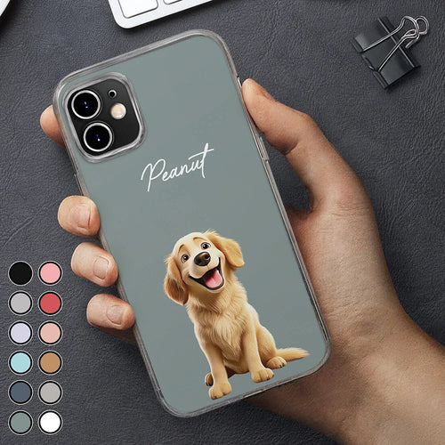 Dog Lovers, Pet Lovers - Your Dog 3D Cartoon Effect - Personalized Clear Phone Case