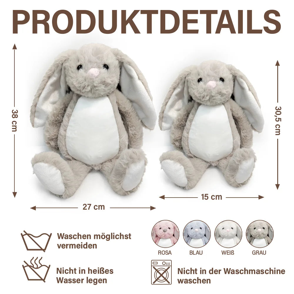 Memorial,Gift For Kids,Gift For Grandkids,Grandma - Grandkids,Grandpa - Grandkids,Dad - Children,Mom - Children - Eigenes Foto Als Bleistiftskizze Eine Kuscheleinheit Aus Dem Himmel - Personalisierter Stoffhase