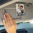 Gift For Father - Eigenes Foto Fahr Vorsichtig Papa Wir Lieben Dich - Personalisierter Individuell Geformter Auto-Sonnenblende-Clip Aus Acryl