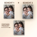 Gift For Father - Eigenes Foto Fahr Vorsichtig Papa Wir Lieben Dich - Personalisierter Individuell Geformter Auto-Sonnenblende-Clip Aus Acryl