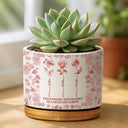 German,Summer,Non-Eng,Gift For Bestie,Sentimental,Icon - Toile De Jouy Geburtsblumen Ein Alter Freundin Gewachsen Ist - Personalisierter Keramik-Blumentopf