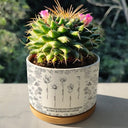 German,Summer,Non-Eng,Gift For Bestie,Sentimental,Icon - Toile De Jouy Geburtsblumen Ein Alter Freundin Gewachsen Ist - Personalisierter Keramik-Blumentopf