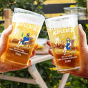 Funny, German, Retirement, Gift For Mother, Gift For Father - Ups Ich Meine Einen Schönen Ruhestand - Personalisiertes Bierglas