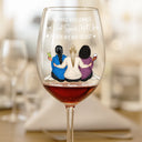 Non-Eng,Gift For Bestie,Gift For Women,Happy,Gift For Sisters,Gifts For Colleagues - Wahre Freundschaft Ist Eine Reise Ohne Ein Ende - Personalisiertes Weinglas