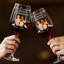 Non-Eng,Gift For Bestie,Gift For Women,Happy,Gift For Sisters,Gifts For Colleagues - Wahre Freundschaft Ist Eine Reise Ohne Ein Ende - Personalisiertes Weinglas