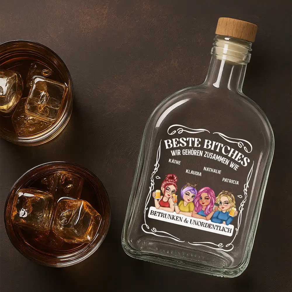 Gift For Bestie,Old Best friends,Best friends' Hobby,Gift For Women,Funny - Wir Passen Zusammen Wie Betrunken Und Unordentlich - Personalisierte Whiskyflasche