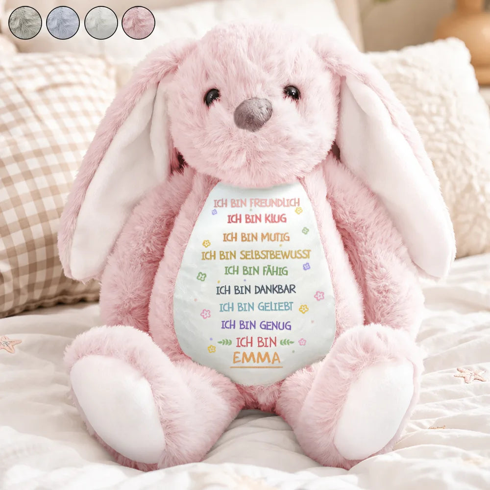 Ich Bin Geliebt - Personalisierter Stoffhase